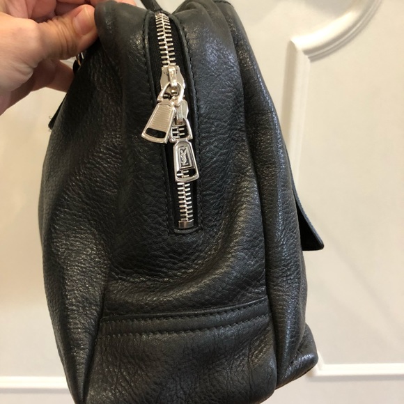 YSL Black Leather Buckle Handbag with Top Zipper - Picture 4 of 16